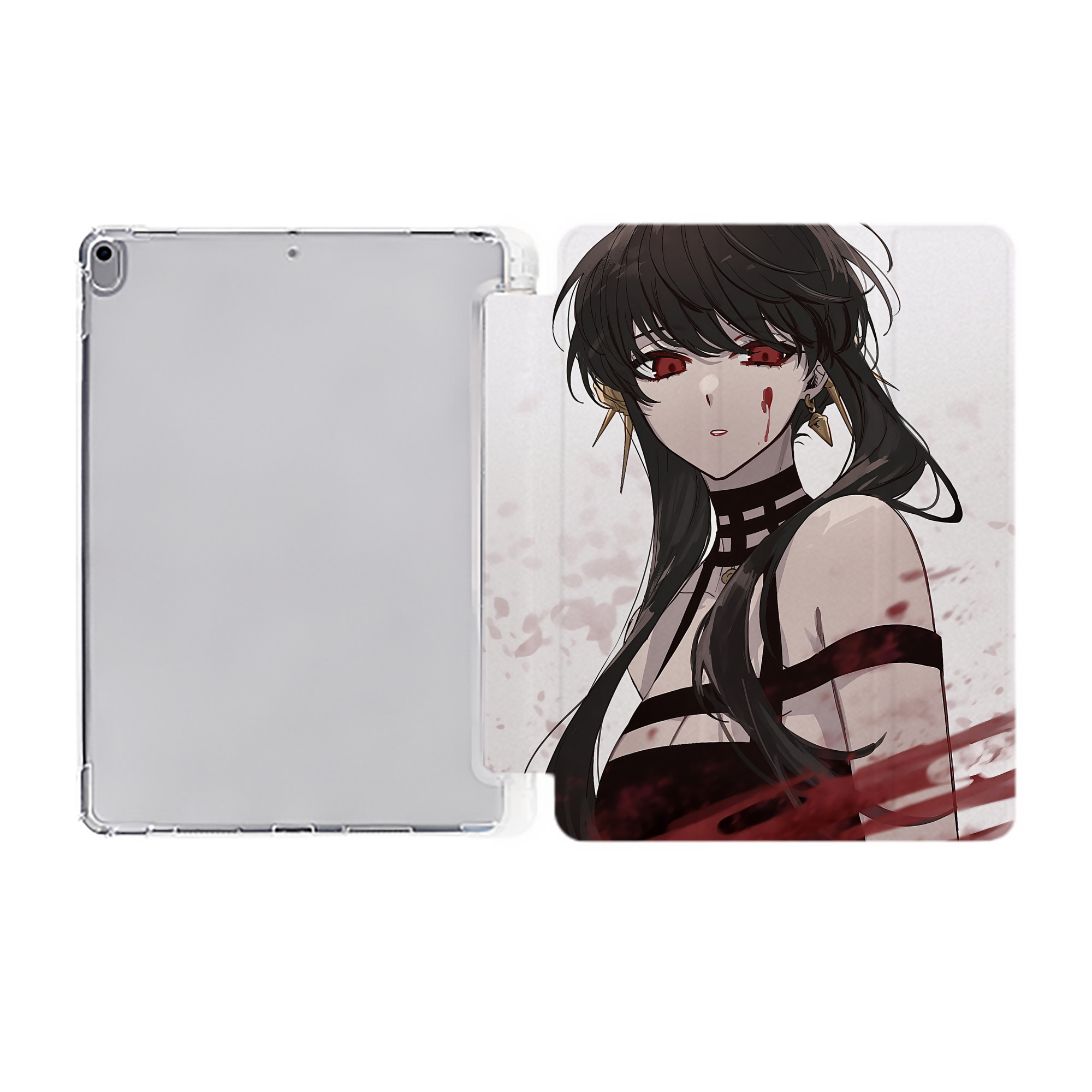 （画像用） SPY×FAMILY间谍家家酒 IPad ケース ペン収納付き 三つ折りスタンド PUレザー×シリコン 対応機種9.5/10.5/10.9インチ
